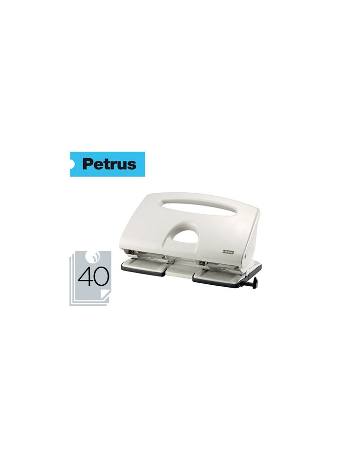 Taladrador petrus 505 metalico color gris 4 punzones capacidad 40 hojas Taladrador petrus 505 metalico color gris 4 punzones capacidad 40 hojas