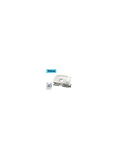 Taladrador petrus 505 metalico color gris 4 punzones capacidad 40 hojas