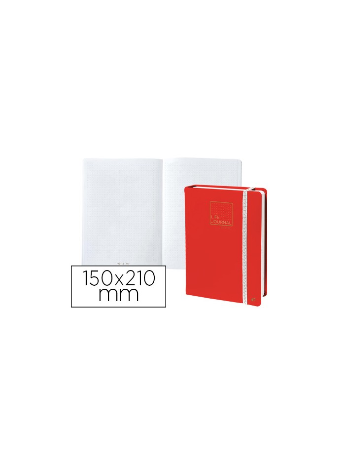 Libreta quo vadis life journal infinite dots puntos 15x21 cm 224 hojas tapa similpiel rojo Libreta quo vadis life journal infinite dots puntos 15x21 cm 224 hojas tapa similpiel rojo