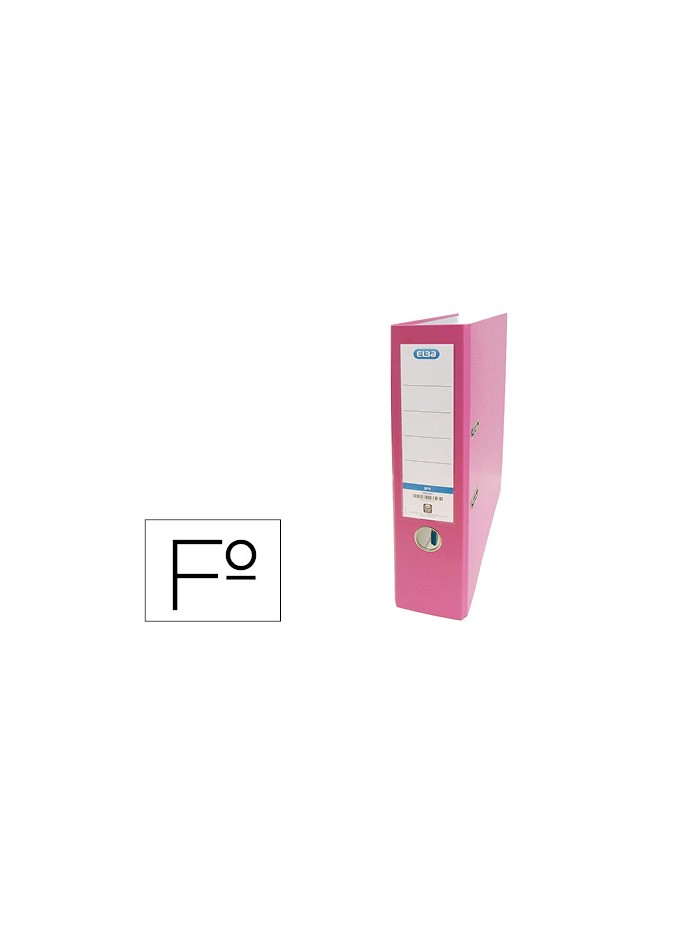 Archivador de palanca elba carton forrado pvc con rado top folio lomo 80 mm rosa Archivador de palanca elba carton forrado pvc con rado top folio lomo 80 mm rosa