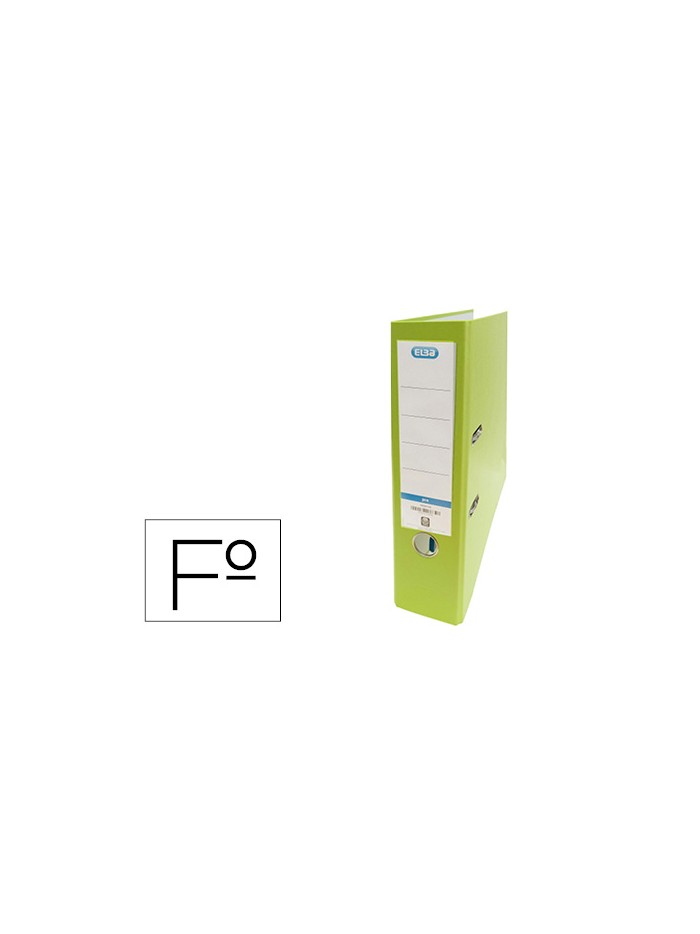 Archivador de palanca elba carton forrado pvc con rado top folio lomo 80 mm verde lima Archivador de palanca elba carton forrado pvc con rado top folio lomo 80 mm verde lima