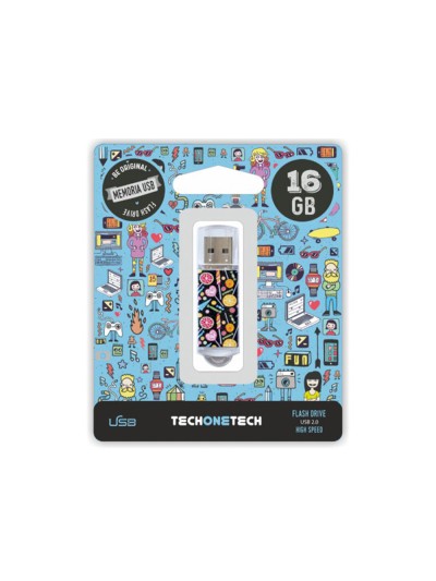 Memoria usb techonetech flash drive 16 gb 2.0 candy pop