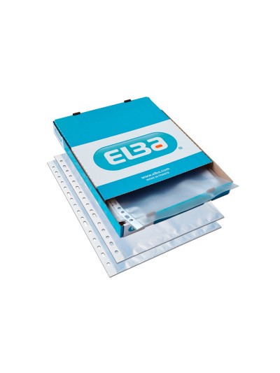 Funda multitaladro elba standard folio 90 micras piel naranja caja de 100 unidades