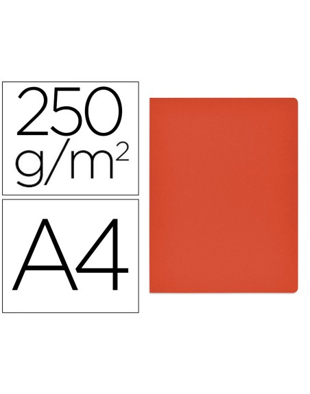 Subcarpeta cartulina gio simple intenso din a4 rojo 250g/m2