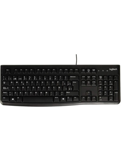 Teclado logitech k120 usb 2.0 con cable negro