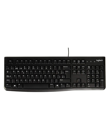 Teclado logitech k120 usb 2.0 con cable negro