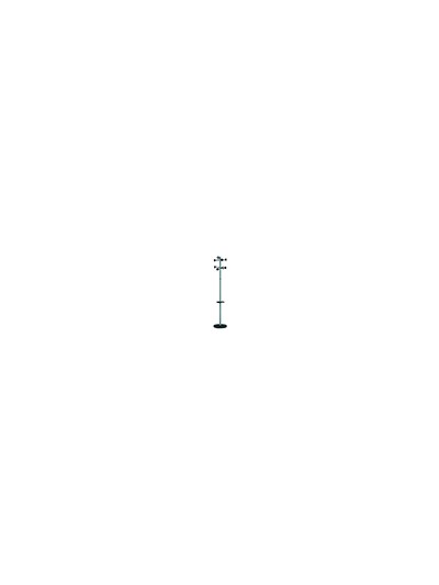 Perchero metalico unilux accueil pie 8 colgadores con paraguero y bandeja goteo gris metalizado 177x38 cm