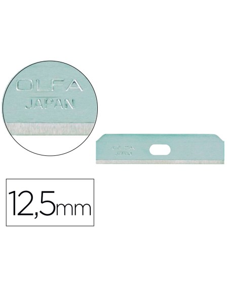 Repuesto cuter olfa ancho 12,5 mm blister de 10 unidades para cuter seguridad sk-7
