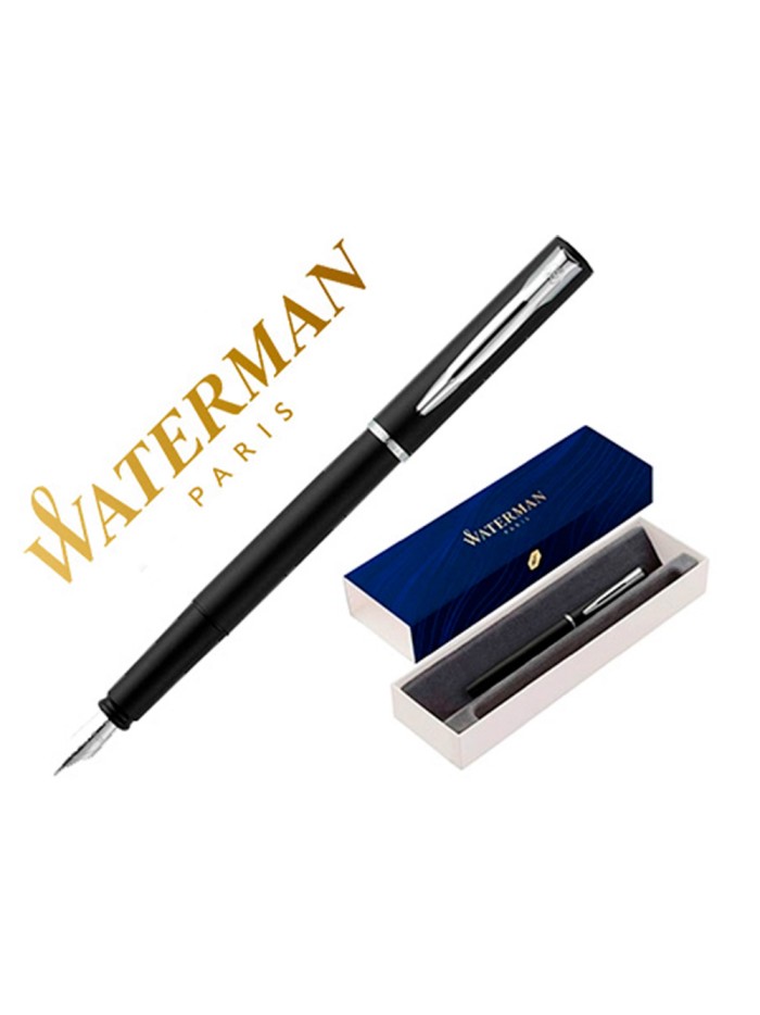 Pluma waterman allure laca negra en estuche de regalo
