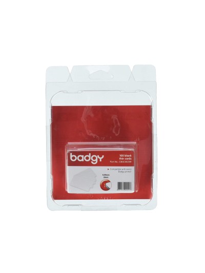 Tarjeta pvc para impresora badgy grosor 0,50 mm pack de 100 unidades