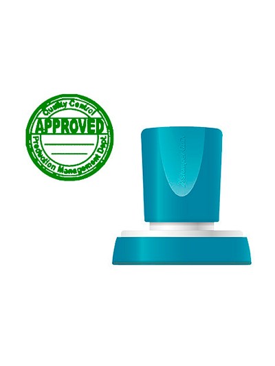 Sello x'stamper quix personalizable color verde redondo diametro 38 mm q-53