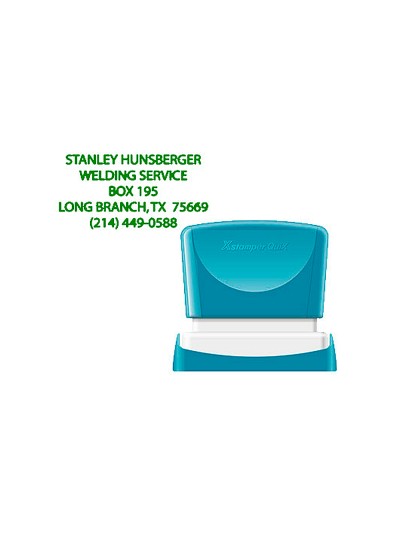 Sello x'stamper quix personalizable color verde medidas 24x49 mm q-12