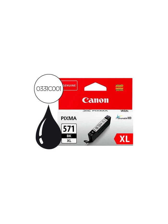Ink-jet canon cli-571bk xl pixma ts5051 / 5053 / 5055 / 6050 / 6051 / 6052 / 8051 / 8052 / 9050 / 9055 negro 4425 Ink-jet canon cli-571bk xl pixma ts5051 / 5053 / 5055 / 6050 / 6051 / 6052 / 8051 / 8052 / 9050 / 9055 negro 4425