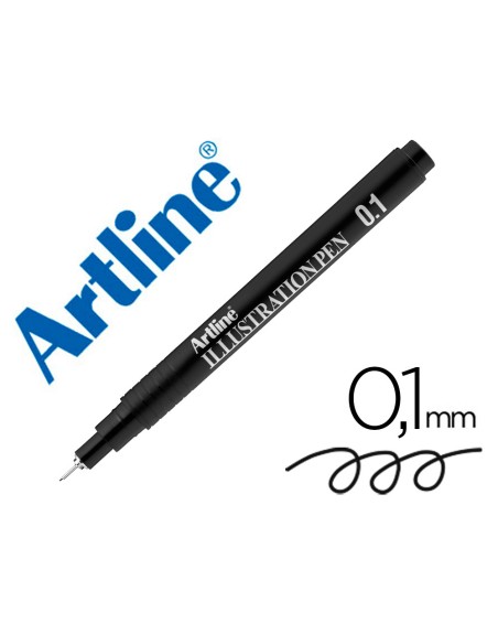 Rotulador artline calibrado micrometrico negro illustration pen ek-281iln punta poliacetal 0,1mm