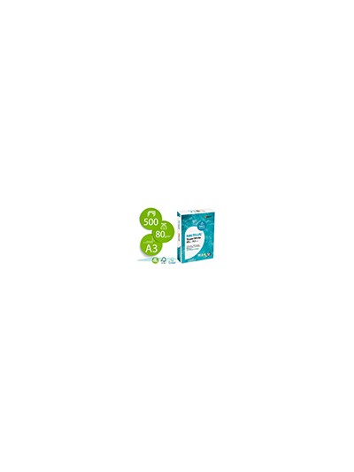 Papel fotocopiadora nautilus superwhite 100% reciclado din a3 80 gramos paquete de 500 hojas