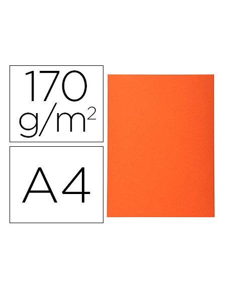 Subcarpeta cartulina reciclada exacompta din a4 naranja 170 gr