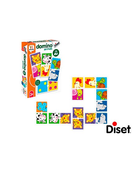Juego diset educativo domino animals
