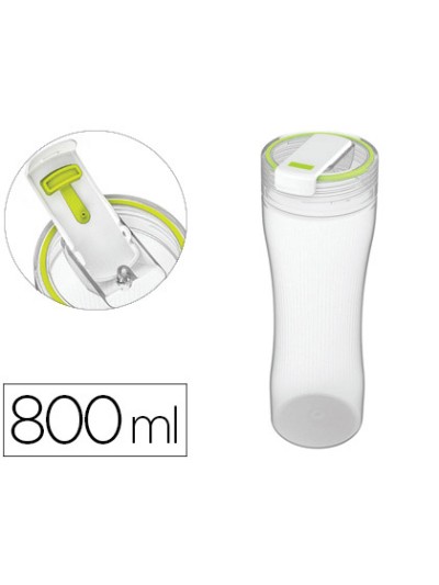 Vaso bebidas offisys capacidad 0,8 l doble apertura limpieza facil 100% hermetico 81x240 mm