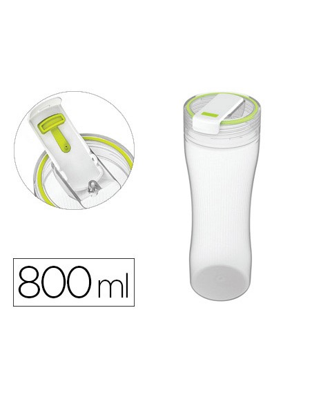 Vaso bebidas offisys capacidad 0,8 l doble apertura limpieza facil 100% hermetico 81x240 mm