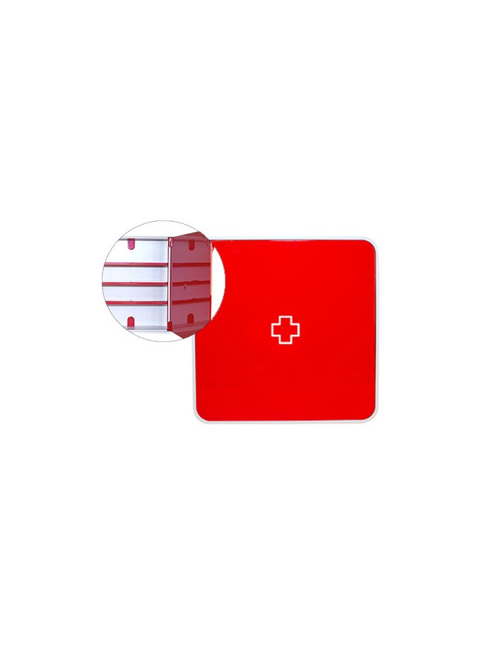 Botiquin paperflow plastico 3 estantes para medicinas 320x70x320 mm rojo Botiquin paperflow plastico 3 estantes para medicinas 320x70x320 mm rojo