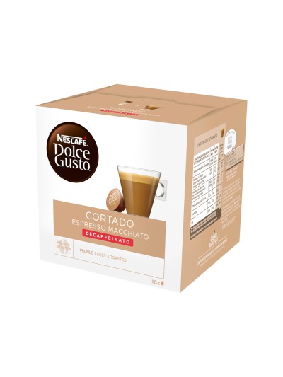 Cafe dolce gusto cortado descafeinado caja monodosis de 16 unidades