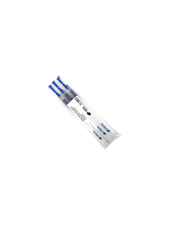 Pincel artist recargable redondo blister 3 unidades puntas surtidas Pincel artist recargable redondo blister 3 unidades puntas surtidas