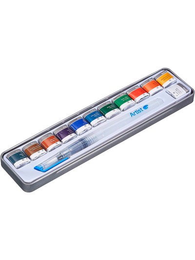 Acuarela artist start caja metal 12 colores surtidos + pincel rellenable