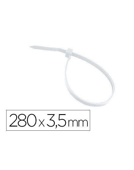 Brida 3m para interior blanca 280x3,5 mm bolsa de 100 unidades