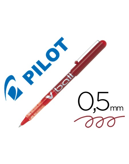 Rotulador pilot roller v-ball rojo 0.5 mm