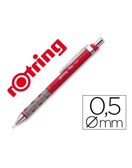Portaminas rotring tikky 0,5 mm rojo