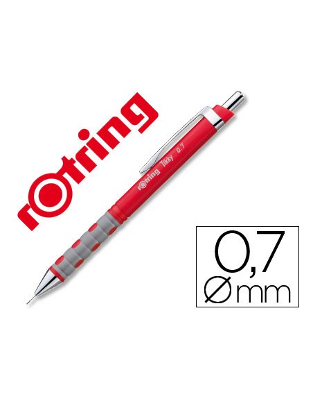 Portaminas rotring tikky 0,7 mm rojo