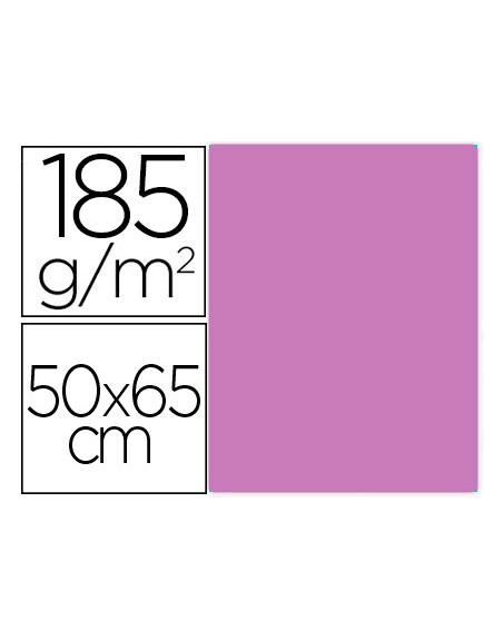 Cartulina guarro malva 50x65 cm 185 gr