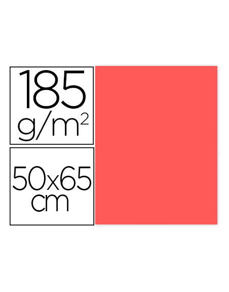 Cartulina guarro coral 50x65 cm 185 gr