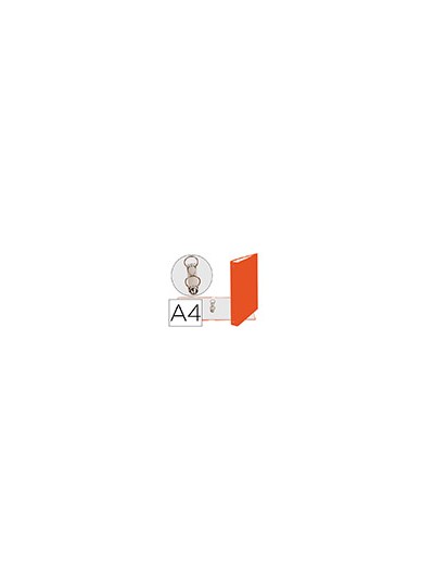 Carpeta de 2 anillas 30mm redondas exacompta din a4 carton forrado naranja