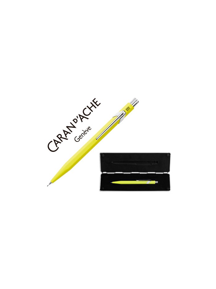 Portaminas caran d'ache 844 0,7 mm con estuche amarillo fluor Portaminas caran d'ache 844 0,7 mm con estuche amarillo fluor