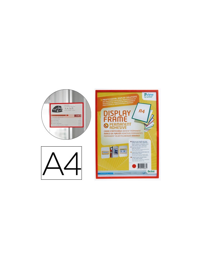 Funda para colgar tarifold din a4 adhesiva rojo Funda para colgar tarifold din a4 adhesiva rojo