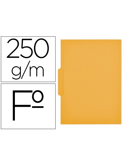 Subcarpeta cartulina gio folio pestaña central 250 g/m2 amarillo