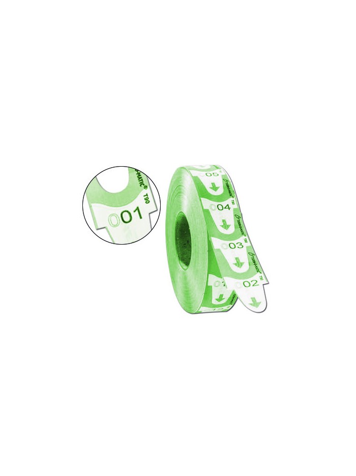 Tickets turnomatic 31x67 mm color verde rollo 4000 tickets Tickets turnomatic 31x67 mm color verde rollo 4000 tickets