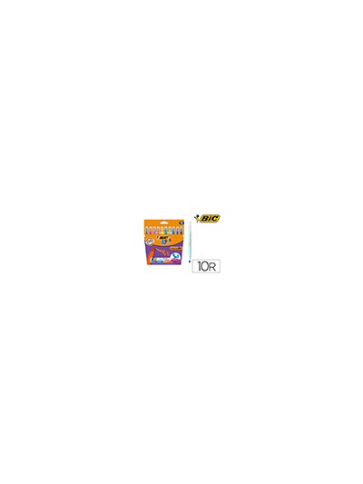 Rotulador bic kids visaquarelle estuche de 10 colores punta pincel tinta base de agua