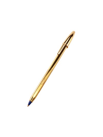 Boligrafo bic cristal celebration oro tinta azul unidad