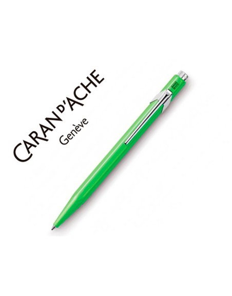 Boligrafo caran d'ache 849 fluo verde limon punta media