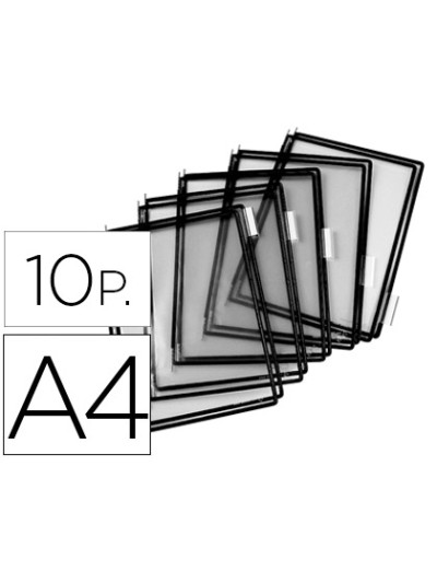 Funda para portacatalogo tarifold din a4 color negro pack de 10 unidades