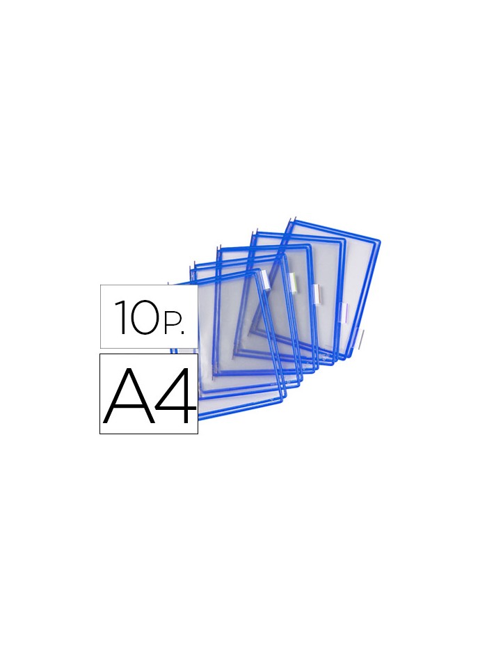 Funda para portacatalogo tarifold din a4 color azul pack de 10 unidades Funda para portacatalogo tarifold din a4 color azul pack de 10 unidades