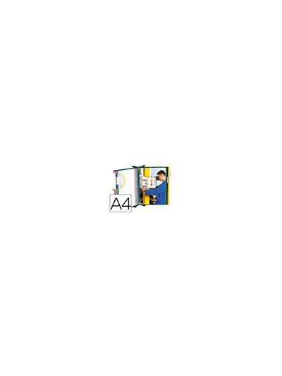 Portacatalogo de pared metalico tarifold con 10 fundas din a4 colores surtidos