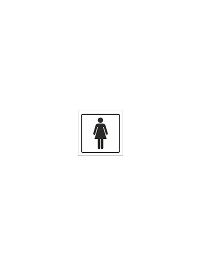 Pictograma syssa señal de aseos señoras en pvc 105x105 mm