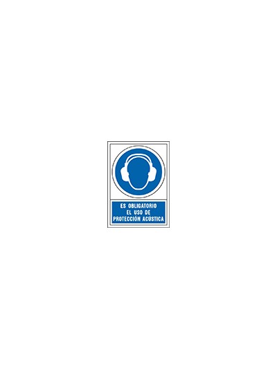 Pictograma syssa señal de obligacion es obligatorio el uso de proteccion acustica en pvc 245x345 mm