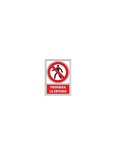 Pictograma syssa señal de prohibicion prohibida la entrada en pvc 245x345 mm