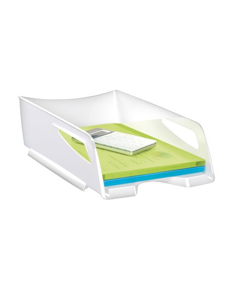 Bandeja sobremesa cep maxi de gran capacidad plastico blanca 386x270x115 mm
