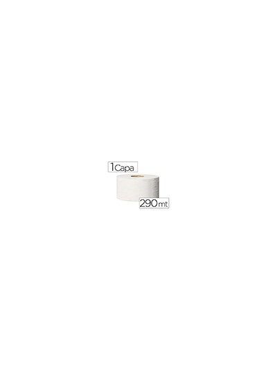 Papel higienico tork minijumbo 1 capa 290 mt para dispensador t2