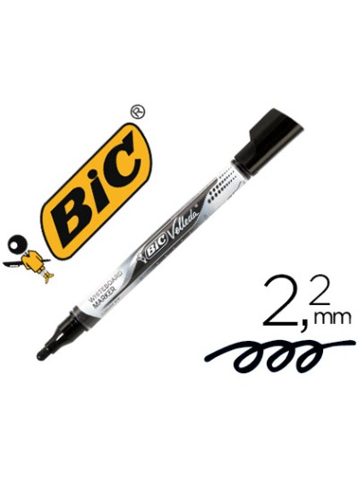 Rotulador bic velleda liquid pocket punta redonda 2,2 mm negro